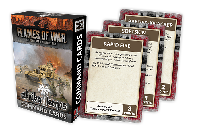 Africa Korps Command Cards Previews 
