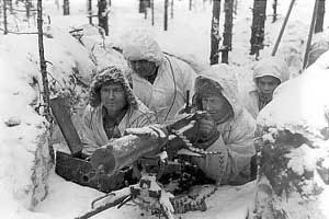 Finnish heavy machine-gun team Finnish heavy machine-gun team
