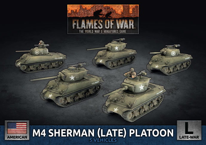 M4 Sherman (Late) Platoon (Plastic) (UBX88)