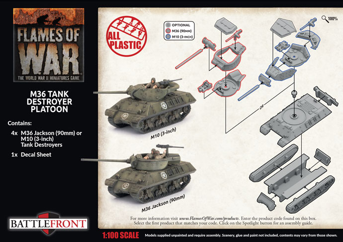 M36 or M10 Tank Destroyer Platoon (Plastic) (UBX89)
