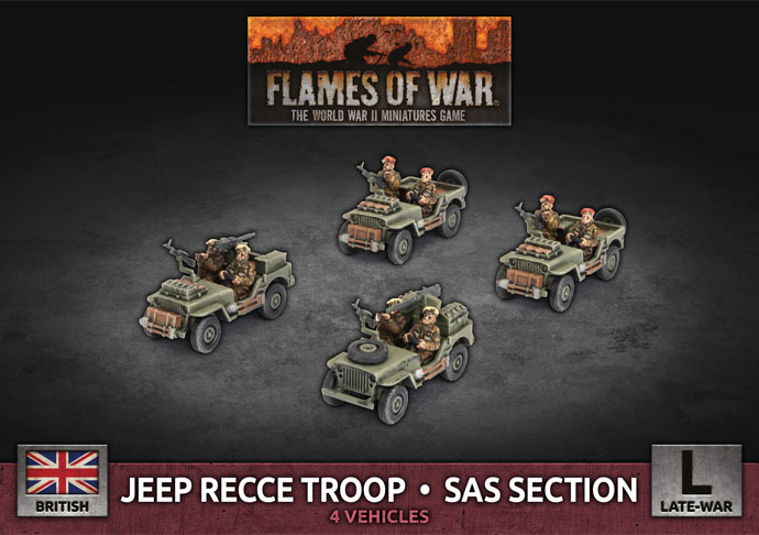 Jeep Recce Troop / SAS Section (Plastic) (BBX73) Jeep Recce Troop / SAS Section (Plastic) (BBX73)