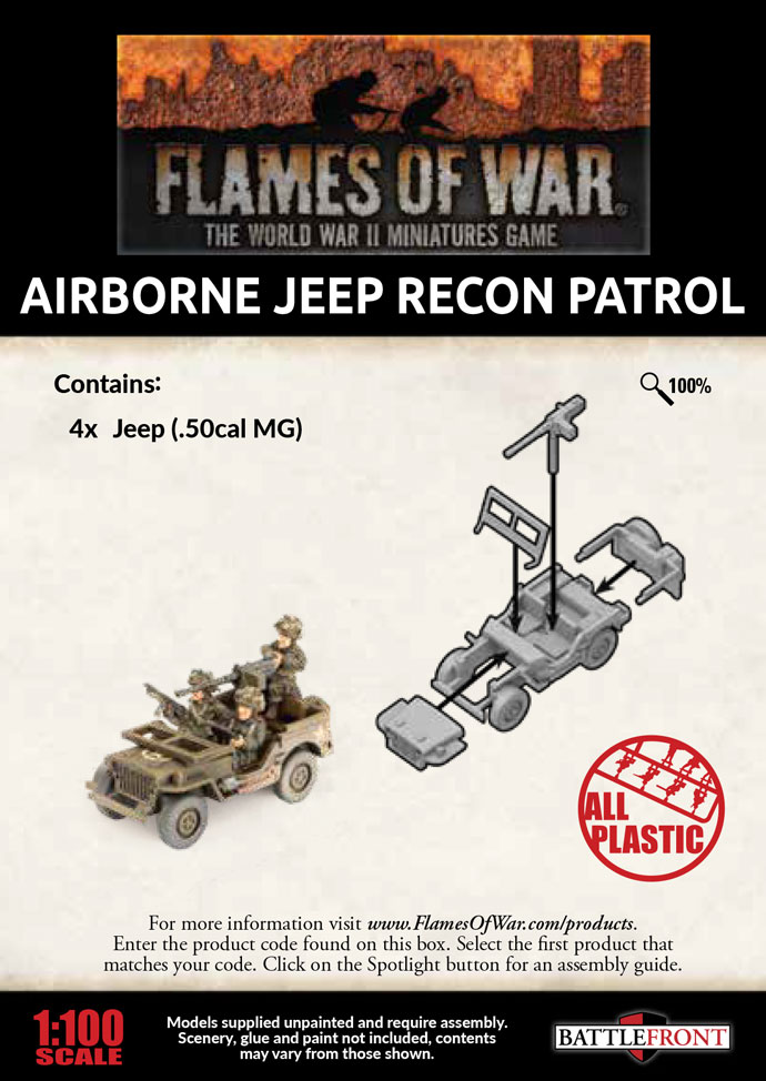 Airborne Jeep Recon Patrol (Plastic) (UBX65)