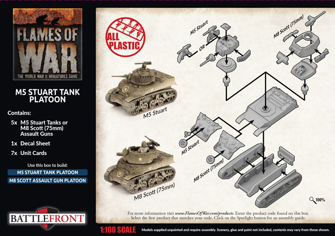 M5 Stuart Light Tank Platoon (Plastic) (UBX70)