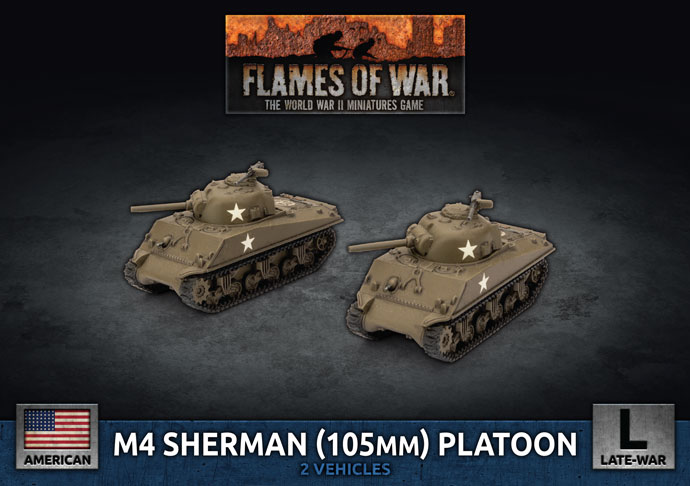M4 Sherman (105mm) Assault Gun Platoon (Plastic) (UBX71)