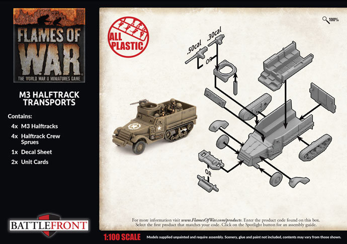 M3 Halftrack Transport Platoon (Plastic) (UBX76)