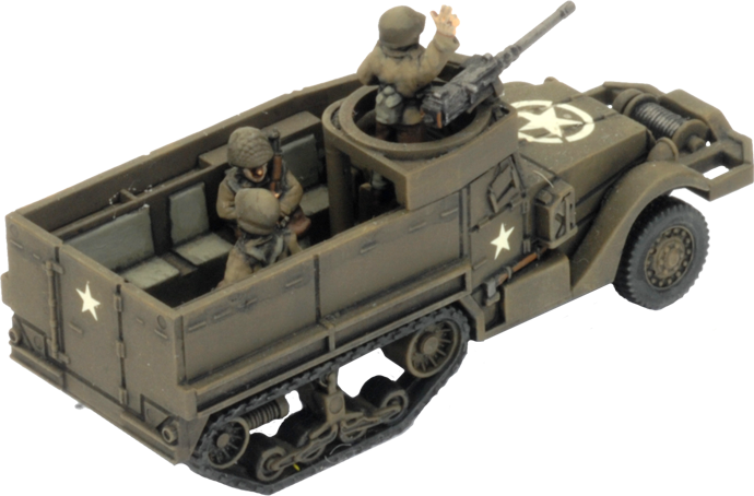 M3 Halftrack Transport Platoon (Plastic) (UBX76)