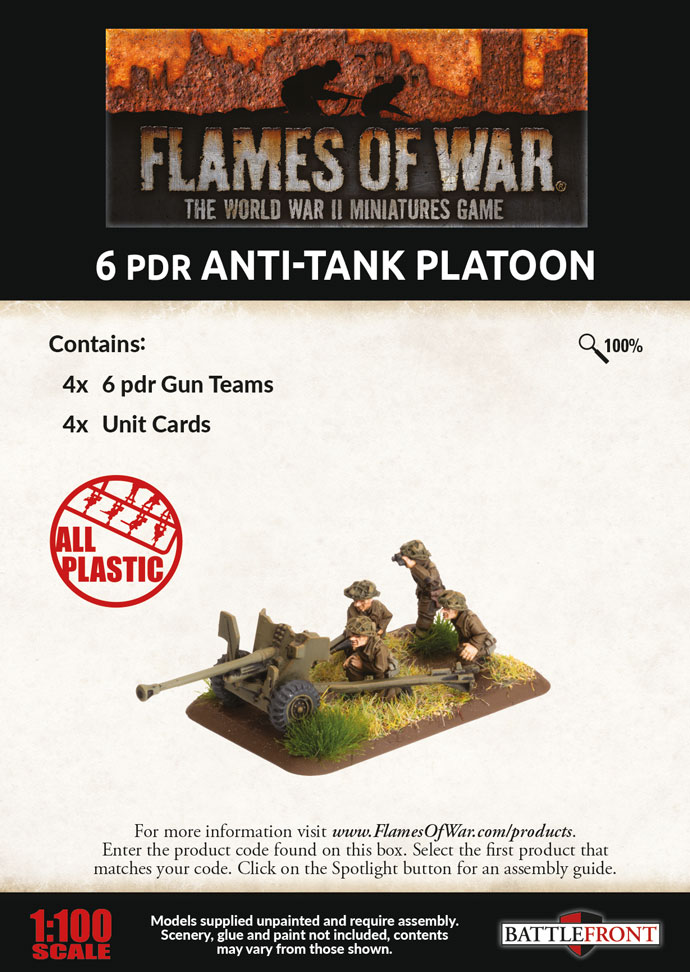 6 pdr Anti-tank Platoon (Plastic) (BBX54)