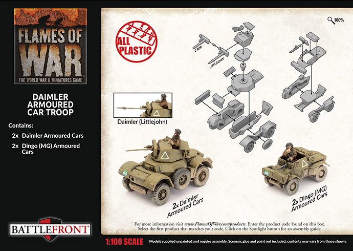Daimler Armoured Car Troop (Plastic) (BBX61)