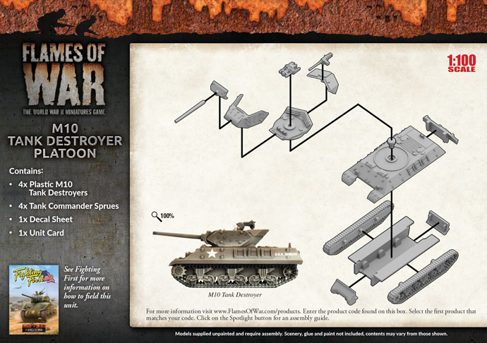 M10 3-Inch Tank Destroyer Platoon (Plastic) (UBX53)