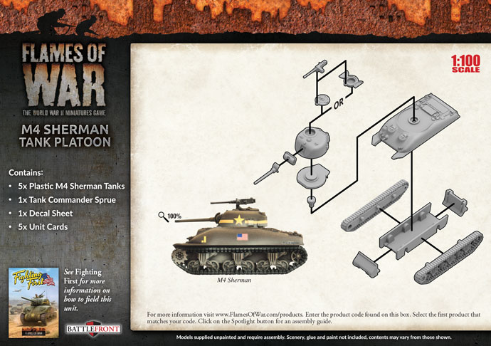 M4 Sherman Tank Platoon (Plastic) (UBX55)