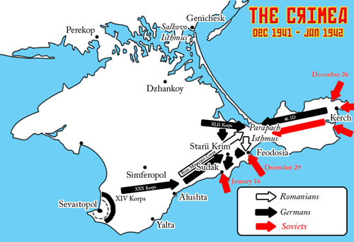 Soviet and Axis movements during December 1941 and January 1942. Soviet and Axis movements during December 1941 and January 1942.