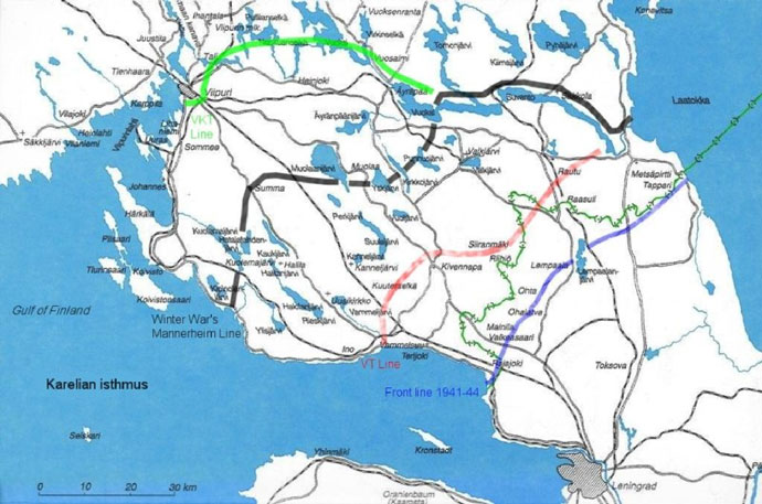 Finnish defensive lines in the Karelian Isthmus Finnish defensive lines in the Karelian Isthmus