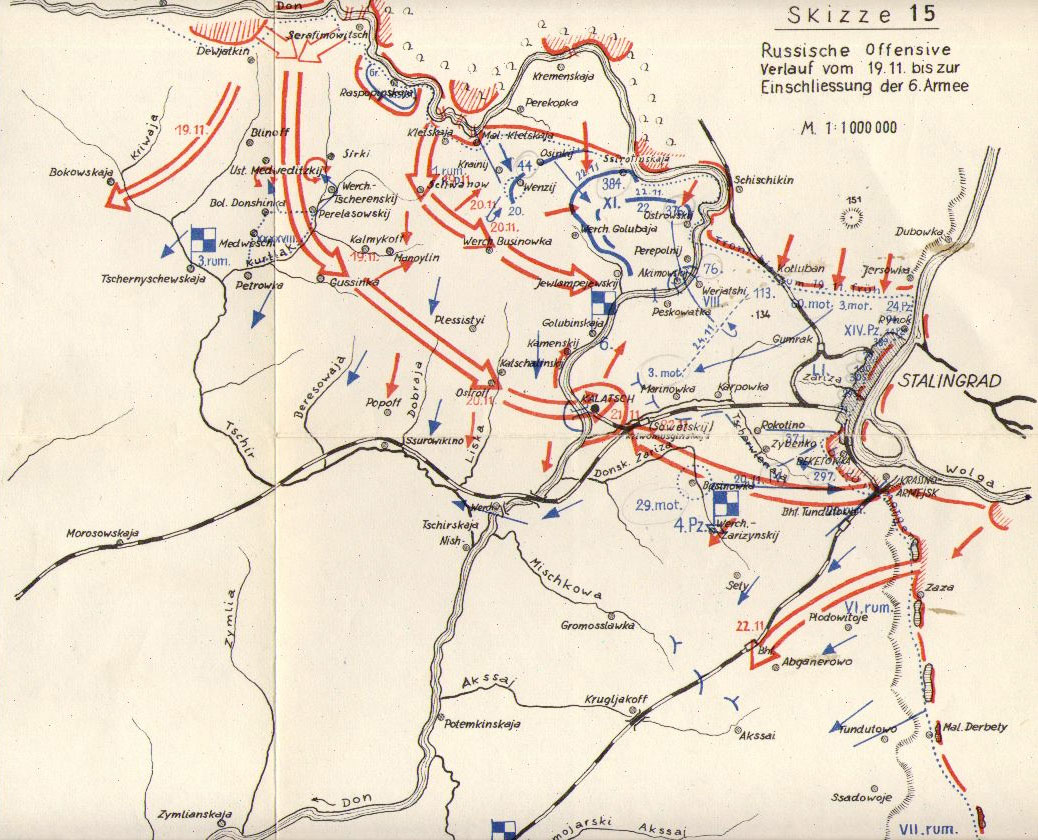 German Map of Operation Uranus German Map of Operation Uranus