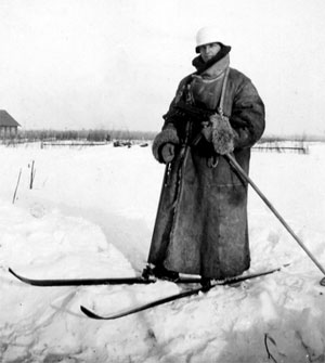 German Grenadier with ski equipment German Grenadier with ski equipment