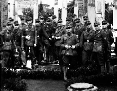 German soldiers take a break in some historic ruins German soldiers take a break in some historic ruins
