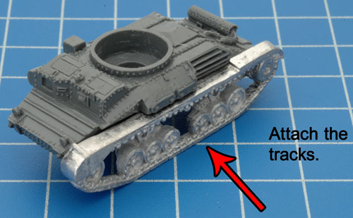 Attaching the tracks