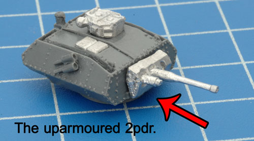 The uparmoured 2pdr