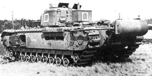 An early prototype before armouring the flame fuel tank.