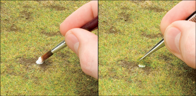 Add The Glue Then The Static Grass