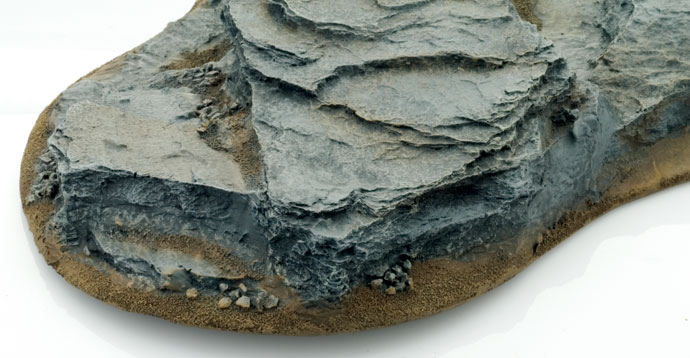 Edges of the painted to match gaming table