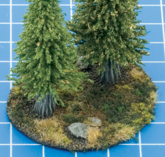 Different textures and colours added to the centre of the base