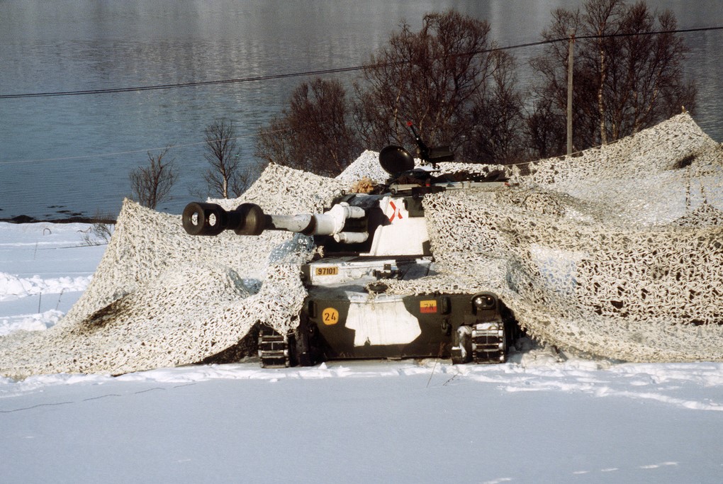 Camouflaged M109