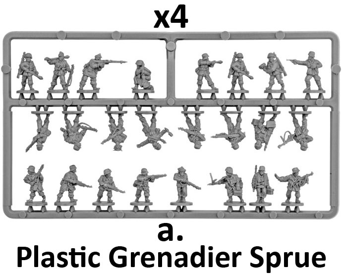 15MM GERMAN GRENADIERS IN NORMANDY 1944 SPRUE PLASTIC SOLDIER COMPANY 
