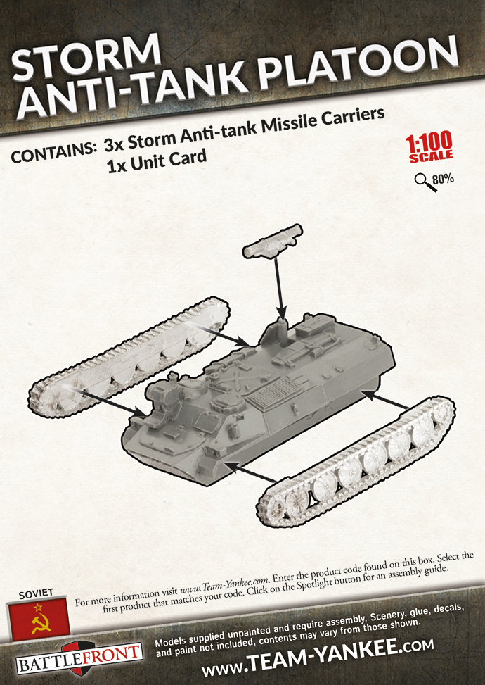 Team Yankee 1x  Storm Anti-Tank Platoon TSBX15 New Sealed Product 