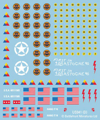 US941 Full Colour Sheet US941 Full Colour Sheet