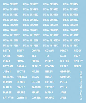 US941 Registration Numbers