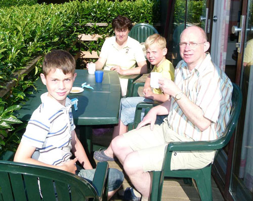 The Van Ginkel family relax while on holiday
