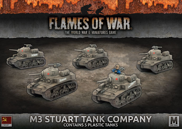 5x Plastic M3 Lee Tank Platoon Flames of War 